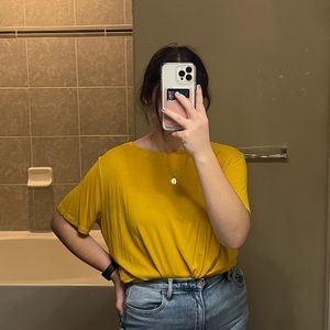 BUNDLE: 2 t-shirts yellow & navy. Very cute! Plain